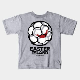 Easter Island Football Country Flag Kids T-Shirt